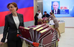 Centralna Komisja Wyborcza w Moskwie.  21 marca 2024 r. / Fot. AFP / East News