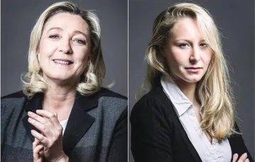 Front Narodowy: Marine Le Pen i Marion Maréchal-Le Pen / Fot. Joel Saget / AFP / EAST NEWS