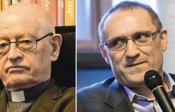 Od lewej: Paweł Taranczewski, o. Jan Andrzej Kłoczowski, Wojciech Bonowicz / Fot. Klaudyna Schubert / 