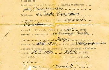 Protokół wykonania kary śmierci na Marku Kublińskim, 4 października 1950 r. / Fot. IPN
