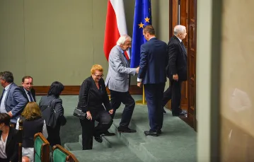 Prezes Jarosław Kaczyński po posiedzeniu Sejmu. Warszawa, 6 lipca 2022 r. Fot.  Adam Chełstowski / Forum  / 