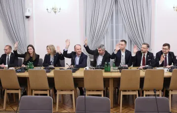 Pierwsze posiedzenie sejmowej komisji śledczej ds. afery wizowej. Warszawa, 21 grudnia 2023 r. / fot. Wojciech Olkuśnik / EAST NEWS