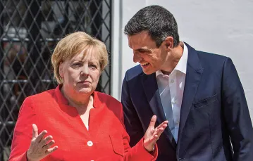 Angela Merkel i Pedro Sánchez, Sanlúcar de Barrameda, Hiszpania, 11 sierpnia 2018 r. / JAVIER FERGO / AP / EAST NEWS