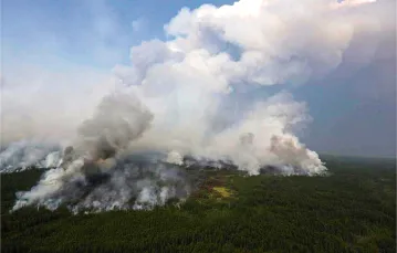 Pożar lasu w Kraju Krasnojarskim, 1 sierpnia 2019 r. / RUSSIAN FEDERATION SERVICE AVIATION FOREST PROTECTION / EAPA / PAP