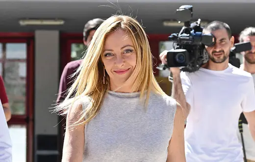 Giorgia Meloni. Genua, Włochy, 12 czerwca 2022 r. / ALESSANDRO DI MEO / EPA / PAP