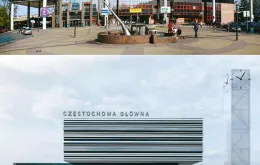 Powyżej: Dworzec Częstochowa Główna. Poniżej: wizualizacja jego przebudowy. Koncepcja pracowni TOPROJEKT (Rybnik), AND STUDIO (Paryż) oraz STUDIO ANTONINI (Paryż). / PRZYKUTA / CREATIVE COMMONS // POLSKIE KOLEJE PAŃSTWOWE S.A. / MATERIAŁY PRASOWE