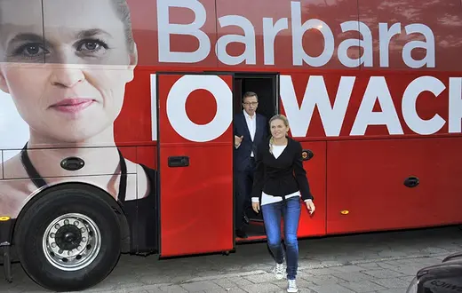 Barbara Nowacka w Gliwicach, 8 października 2015 r. / Fot. Łukasz Kalinowski / EAST NEWS