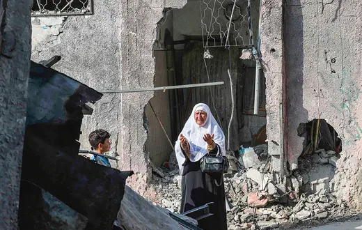 Po nalocie rakietowym, 8 sierpnia 2022 r. / MOHAMMED ABED / AFP / EAST NEWS