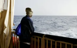 Na statku ratowniczym Lekarzy bez Granic. Morze Śródziemne, styczeń 2013 r. / fot. Marcin Żyła