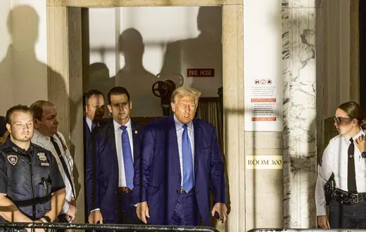 Donald Trump przybywa do Sądu Najwyższego stanu Nowy Jork. 24 października 2023 r. / Alex Kent / AFP / EAST NEWS