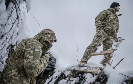 Ukraińscy żołnierze na linii frontu w okolicach Kupiańska. Obwód charkowski, Ukraina, 21 listopada 2023 r. / Ozge Elif Kizil / Anadolu / EAST NEWS