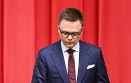 Marszałek Sejmu Szymon Hołownia na sali sejmowej. Warszawa, 13  listopada 2023 r. / PAP / Radek Pietruszka