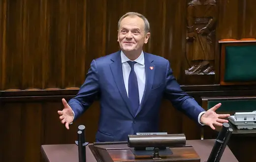 Expose Donalda Tuska. Warszawa, 12 grudnia 2023 r. / fot. Andrzej Iwańczuk / REPORTER