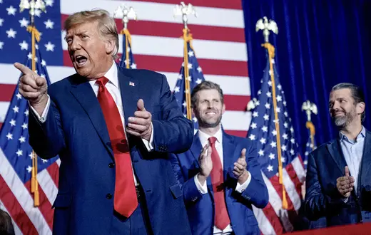 Donald Trump na imprezie klubowej w Des Moines w stanie Iowa. 15 stycznia 2024 r. / fot. Andrew Harnik / AP / EAST NEWS