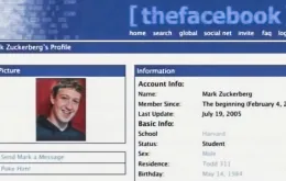 Zrzut ekranu pierwszego profilu Marka Zuckerberga // Fot. Mark Zuckerberg / Facebook