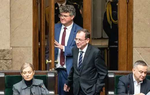 Mariusz Kamiński i Maciej Wąsik w Sejmie. Warszawa, 21 grudnia 2023 r. / fot. Jacek Domiński / REPORTER