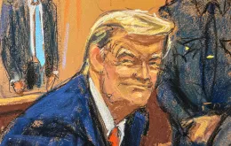 Donald Trump, szkic z sali sądowej. Nowy Jork, 25 marca 2024 r. / Fot. Jane Rosenberg / Reuters / Forum