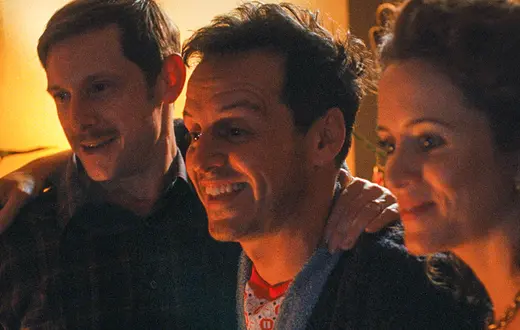 Jamie Bell (Tata), Andrew Scott (Adam) i Claire Foy (Mama) w filmie „Dobrzy nieznajomi”, 2023 r. // Fot. materiały prasowe