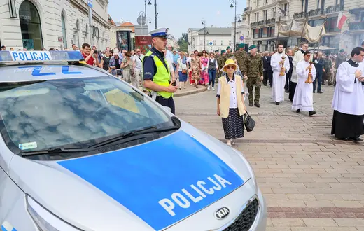 Centralna procesja Bożego Ciała pod przewodnictwem kard. Kazimierza Nycza. Warszawa, 30 maja 2024 r. // Fot. Adam Burakowski / East News