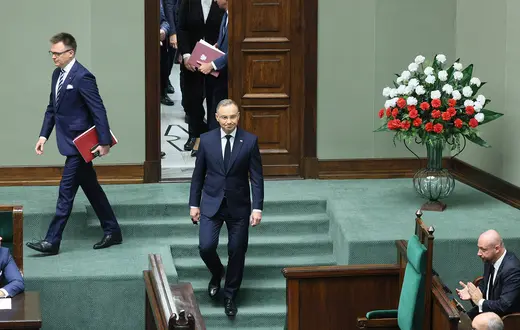 Orędzie prezydenta Andrzeja Dudy Sejmie. Warszawa, 16 października 2024 r. // Fot. Paweł Wodzyński / East News