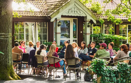 Na Festiwalu Głębi organizowanym przez Fundacji Pogłębiarka w Marózku, lato 2022 r. // Fot. Fundacja Pogłębiarka / materiały prasowe