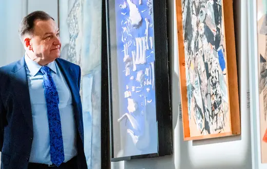 Marszałek Adam Struzik w Muzeum Jacka Malczewskiego w Radomiu. 11 kwietnia 2025 r. // Fot. Piotr Nowakowski / materiały prasowe UMM