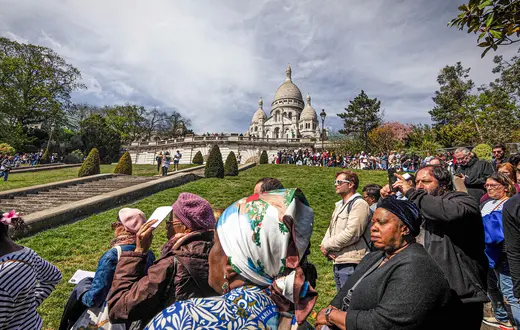 Medytacja Drogi Krzyżowej podczas obchodów Wielkiego Piątku w Bazylice Sacré Coeur. Paryż, 18 kwietnia 2025 r. // Fot. Telmo Pinto / Getty Images