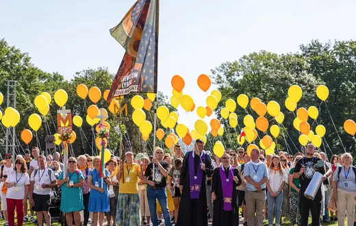Wejście pieszej pielgrzymki na Jasną Górę. Częstochowa, 12 sierpnia 2025 r. // Fot. Karol Porwich / East News