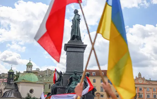 Obchody Święta Niepodległości Ukrainy. Kraków, 24 sierpnia 2025 r. // Fot. Beata Zawrzel / East News