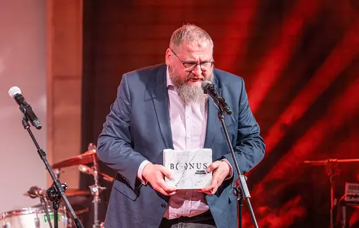 Piotr Cywiński, laureat nogrody Tygodnika Powszechnego "Bonus". Kraków, 28 listopada 2025 r. // Fot. Marek Bednarz