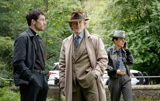 Josh O’Connor, Daniel Craig i Mila Kunis w filmie „Żywy czy martwy: Film z serii »Na noże«”, reż. Rian Johnson, 2025 r. // John Wilson / materiały prasowe Netflix