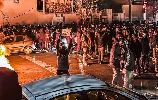 Protesty w Teheranie, 9 stycznia 2025 r. // Middle East Images / Abaca / Forum 