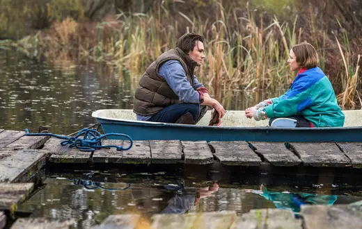 Bartosz Gelner jako Kazik , Julia Kijowska jako Hanka w spektaklu Teatru Telewizji „Dzień listopadowy”, reż. Jan Kidawa-Błoński // Fot. Waldemar Kompała / TVP