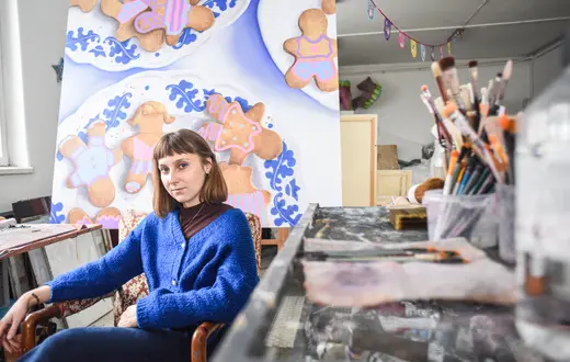 Julia Szymczykowska w swojej pracowni. Kraków, 23 stycznia 2026 r. // Fot. Jacek Taran