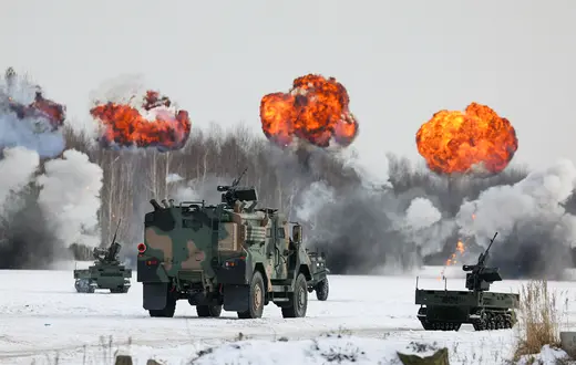 Testy bezzałogowych systemów na poligonie Wojskowego Instytutu Technicznego Uzbrojenia. Zielonka, 19 lutego 2026 r. // Fot. Monika Dwulatek / MON