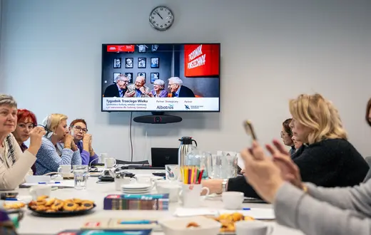 Warsztaty dla studentek Uniwersytetu Trzeciego Wiek w redakcji „Tygodnika Powszechnego. Kraków, 20 lutego 2026 r. // Fot. Sylwia Śliwka