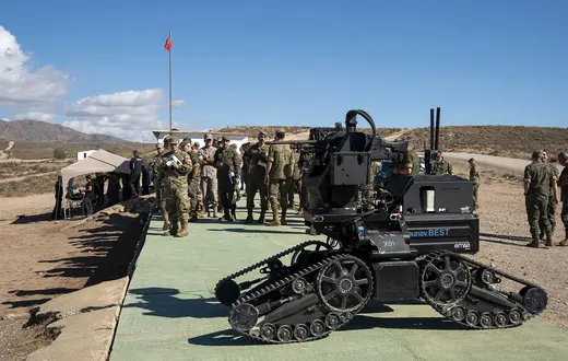 Demonstracja systemów robotycznych armii hiszpańskiej w Almerii. Hiszpania, 30 października 2025 r. // Fot. Marian Leon / Getty Images