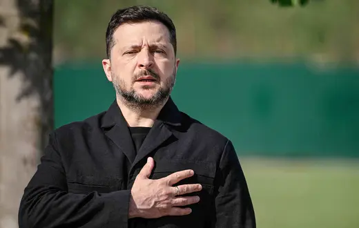 Prezydent Ukrainy Wołodymyr Zełenski. Kijów, 25 maja 2026 r. // Fot. Genya Savilov / AFP / East News
