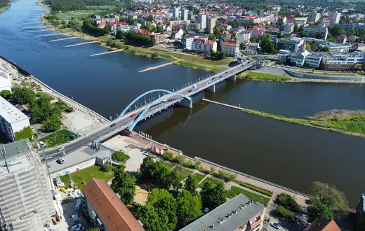 Polsko-niemiecki most graniczny w Słubicach, maj 2024 r. // Lech Muszyński / PAP