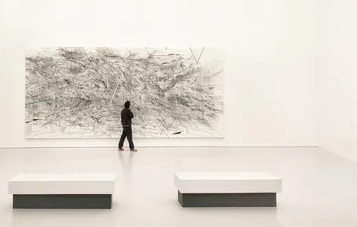 Fragment wystawy Julie Mehretu Kairos / Wariacje Duchologiczne w Muzeum Sztuki Nowoczesnej w Warszawie // Fot. Jacek Taran