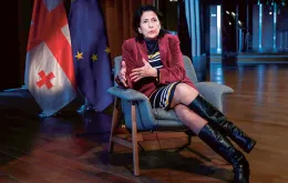 Salome Zurabiszwili, prezydent-elekt Gruzji, udziela wywiadu agencji Reutersa. Tbilisi, 1 grudnia 2018 r. / DAVID MDZINARISHVILI / REUTERS / FORUM