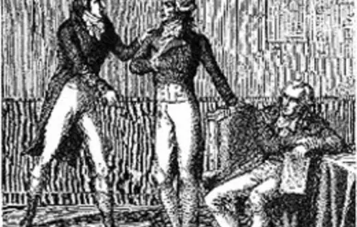Robespierre oraz jego przyjaciele Saint-Just i Couthon /