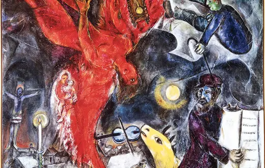 Marc Chagall, „Upadający anioł”, 1923-1933, 1947, ze zbiorów Muzeum Sztuki w Bazylei, Szwajcaria / INTERFOTO / FORUM
