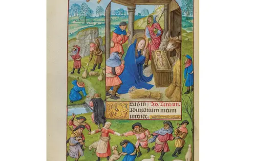 Karta z flamandzkiego rękopisu Godzinek (Spinola Hours), ok. 1510-1520, J. Paul Getty Museum, Ms. Ludwig IX 18 (83.ML.114), fol. 125v / J. PAUL GETTY MUSEUM / DOMENA PUBLICZNA