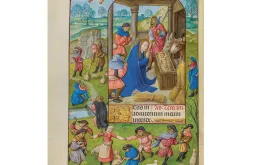 Karta z flamandzkiego rękopisu Godzinek (Spinola Hours), ok. 1510-1520,  J. Paul Getty Museum, Ms. Ludwig IX 18 (83.ML.114), fol. 125v / J. PAUL GETTY MUSEUM / DOMENA PUBLICZNA