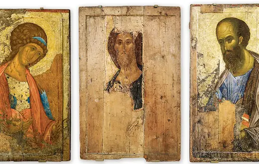 Archanioł Michał, Chrystus Pantokrator i św. Paweł, ikony ze Zwienigorodu, Galeria Trietiakowska w Moskwie / WIKIPEDIA