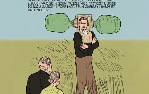 Fragment ilustracji z albumu „Spotkanie po latach”, Reprodukcja dzięki uprzejmości autora i Wydawnictwa Literackiego / 