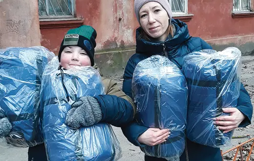 Katia i Timur w Chersoniu. / WOJCIECH PIĘCIAK