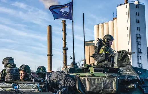 Patrol regimentu Gotland w okolicach portu i lotniska na Gotlandii.Szwecja, 16 stycznia 2022 r. / KARL MELANDER / TT NEWSAGENCY / FORUM