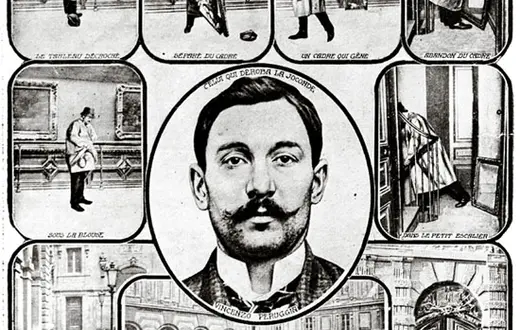 Ryciny przedstawiające kradzież "Mony Lizy" z Luwru przez Vincenta Peruggię w 1911 r. / Collection Roger-Viollet / Bridgeman Art Library / 